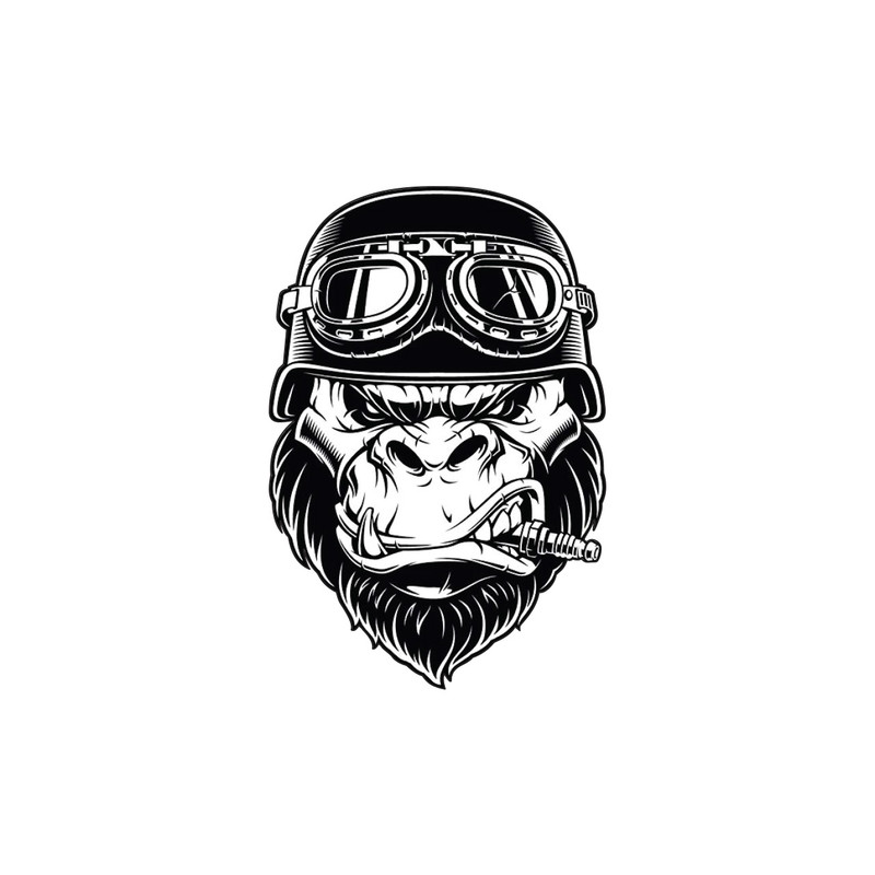 برچسب بدنه خودرو طرح Monkey کد 01