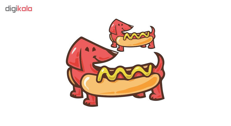 استیکر لپ تاپ گراسیپا طرح HotDog مجموعه 2 عددی