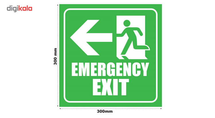 استیکر خروج اضطراری دکوگراف مدل Emergency کد 101