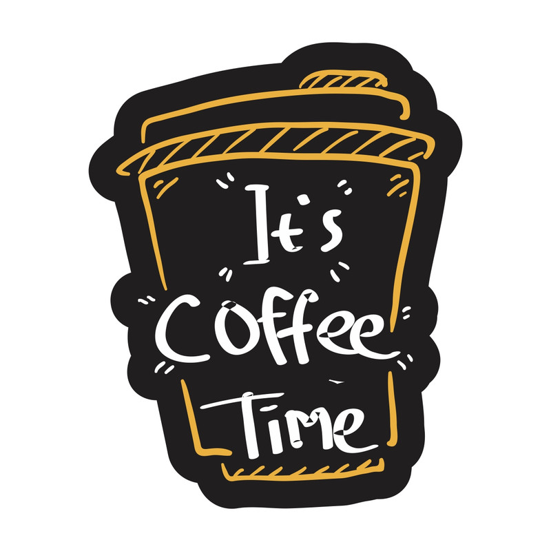 استیکر لپ تاپ و تبلت طرح Coffee Time کد BSB-00104