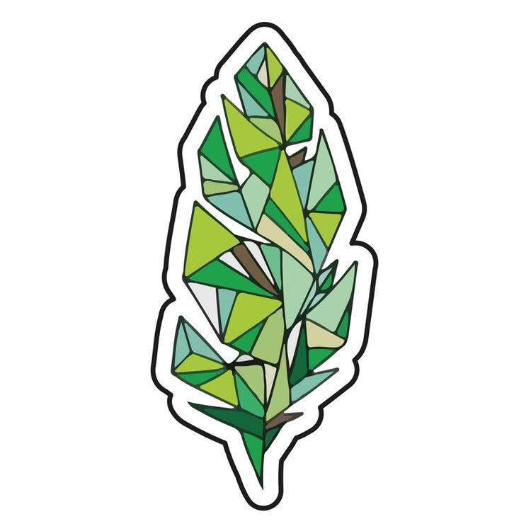 استیکر لپ تاپ طرح برگ کد 260