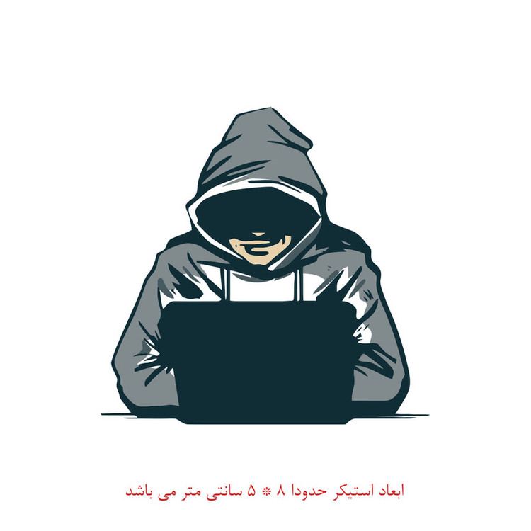 برچسب لپ تاپ طرح هکر کد 2419