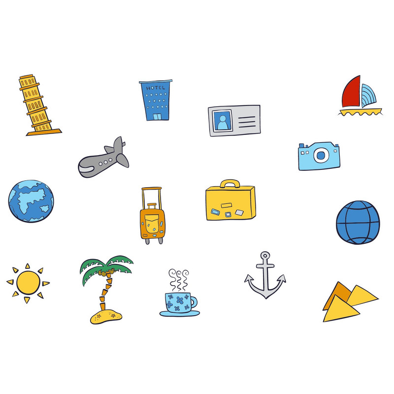 استیکر لپ تاپ مدل trip مجموعه 15 عددی